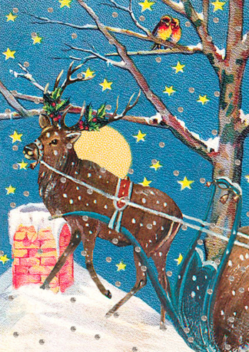 Madame Treacle Christmas Glitter Greeting Card