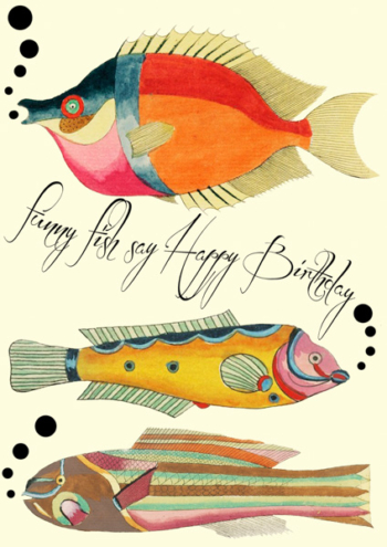 Madame Treacle Funny Fish Birthday Greeting Cards